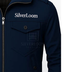 Blouson aviateur Silverloom personnalisé pour hommes | Manteau coupe-vent décontracté coupe ajustée avec fermeture éclair | Veste d'hiver Fashion Outwear OEM ODM - Product Image 6