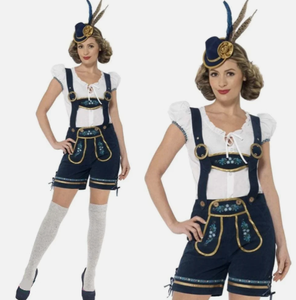 Trajes tradicionales alemanes de Oktoberfest y pantalones cortos bávaros para mujer Lederhosen - Product Image 1