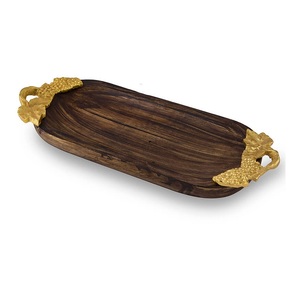 Bandeja de Servir de Madera de Última Moda, Acabado Pulido de Alta Calidad, Diseño Clásico, Uso Individual en Escritorio, Apta para Lavavajillas - Product Image 4