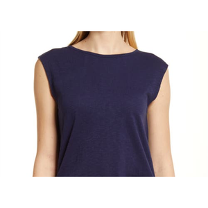 Caslon Navy Peacoat X-Small Top con maniche a cappuccio e laccetti posteriori in tessuto lavorato a maglia - Product Image 2