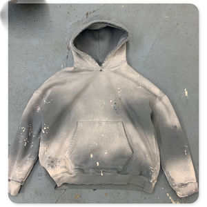 Movetextile เสื้อฮู้ดสำหรับผู้ชาย, เสื้อฮู้ดผ้าคอตตอน100% ย้อนยุคโอเวอร์ไซส์ไซส์ - Product Image 3