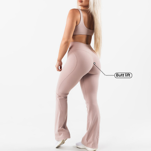 Custom Women Workout <b>Flared</b> Gym <b>Leggings</b> Butt Lifting Fitness Pant Customized High Waist Wide Leg Women Yoga <b>Leggings</b> - Product Image 6