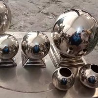 Boule décorative creuse en acier inoxydable avec revêtement en poudre de couleur noire pour main courante, vente chaude, boule de garde-corps d'escalier en métal