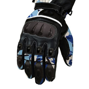 Guantes de carreras de dedo completo de invierno, guantes transpirables de cuero para motocicleta con pantalla táctil habilitados para montar en motocicleta para deportes - Product Image 4