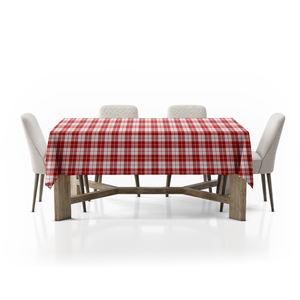 Cotton Checked Tablecloth Stain-Resistant Wrinkle-Free Fabric Washable Dining <b>Table</b> <b>Cover</b> for Indoor & Outdoor Use - Product Image 2