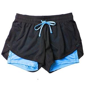 Shorts de sport pour femmes respirants en coton 100% avec taille élastique - Product Image 1