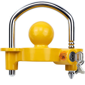 Adaptateur universel pour attelage avec 2 clés 1-7/8 po. Serrure de sécurité jaune de 2-5/16 pouces - Product Image 1
