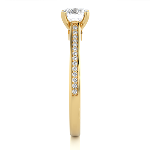 Anillo de compromiso de boda de lujo para mujer 2CT 1CT Diamante cultivado en laboratorio Amarillo Rosa Oro blanco 14KT Corte brillante IGI Certificado Elegante - Product Image 6