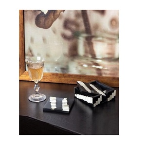 Sous-verres en pierre blanche ronde élégante pour salle à manger cuisine bureau tapis de bureau et tampons utilisation multifonction - Product Image 4