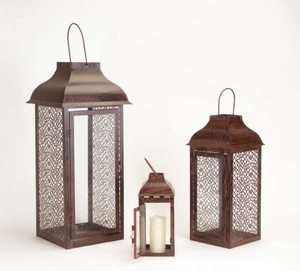 Linterna de metal y vidrio hecha a mano personalizada moderna con candelabros y tarros de nuevo diseño para la decoración del hogar y el jardín - Product Image 2