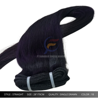 Extensions de Cheveux Naturels Vierges Remy Indonésiens de Qualité Supérieure, Droits, Non Tressés, Double Trame, Ondulés, Vente en Gros