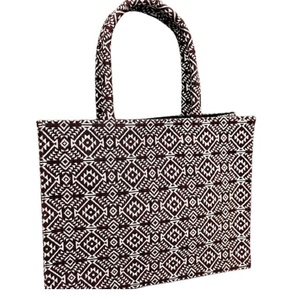 Bolso de mano de hombro de noche de tela Jacquard para mujer, bolso de compras de mensajero de estilo bohemio, colección étnica india, venta al por mayor - Product Image 5