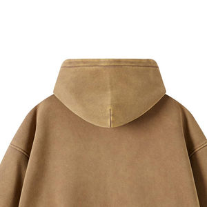 Dernier modèle de sweat à capuche pour homme, couleur personnalisée, lavage à l'acide, 100% coton, coupe régulière, fermeture éclair, respirant, sweats à capuche lavés à l'acide - Product Image 4