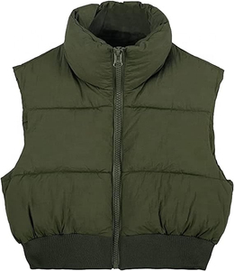 Chaquetas acolchadas de invierno de la mejor calidad para mujer, chaquetas acolchadas cálidas sin mangas para temporada de invierno, servicio OEM, chaquetas acolchadas para mujer - Product Image 5