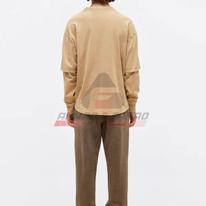 เสื้อยืดสองชั้นสำหรับผู้ชายเสื้อยืดลำลองแห้งเร็วสีแบบกำหนดเอง - Product Image 3