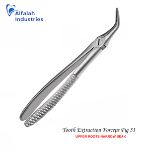 Pince d'extraction dentaire adulte en acier inoxydable de qualité supérieure Modèle américain 46L Extraction de racine Poignée ergonomique manuelle - Product Image 4