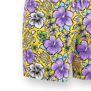 Profesional nuevo estilo personalizado sublimación completa estampado de flores poliéster superventas ropa de calle bordado hombres pantalones cortos - Product Image 6