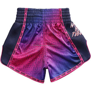 Pantalones cortos unisex personalizados Muaythai Boxing MMA Board Gym Logo sublimado impreso Heavy Satin Fight usa cintura elástica talla XL para - Product Image 2