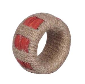 Anneau de serviette en bambou et rotin artisanal pour décoration de table de mariage et de fête, design royal - Product Image 3