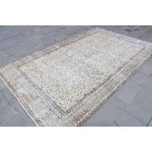 พรมตุรกีขนาดใหญ่ 6.3x10.2 ฟุต (191x310 ซม.) พรมลายจุดสีน้ำตาลวินเทจ - Product Image 3