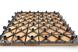 Dalles de terrasse en bois d'acacia du Vietnam, design moderne, 300*300mm, étanches, écologiques, à clipser, pour intérieur-extérieur, maison et jardin - Product Image 5