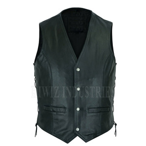 Prix raisonnable hommes vêtements gilet en cuir en vente bonne qualité 100% cuir fait mode gilet - Product Image 1