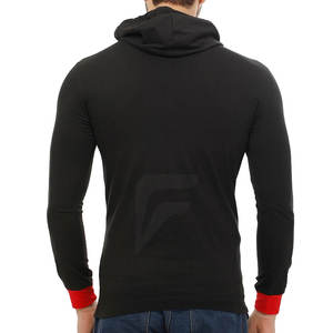 Nouveau en stock sweats à capuche de gymnastique pour hommes en coton mélangé basique avec col à capuche de marque privée à motif solide pour la saison d'automne Offre Spéciale - Product Image 2