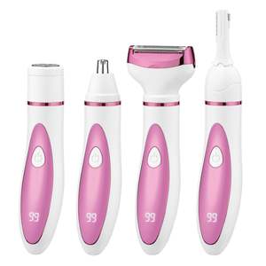 Afeitadora Eléctrica Recargable 4 en 1, Kit de Depilación para Mujer, Recortadora de Bikini, Cuchilla Doble, IPX7, para Rostro, Cuerpo, Piernas, Axilas, Depilación - Product Image 2