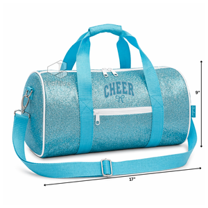 Sac de sport en PU brillant pour cheerleading, sac de week-end scintillant pour la danse et les sports, sac d'équipe personnalisé brodé, grande capacité - Product Image 3