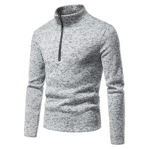 Ropa de calle de lujo para hombre, sudadera con media cremallera, forro polar de algodón grueso, tacto suave, diseño elegante, fábrica de bordado personalizado OEM ODM - Product Image 1