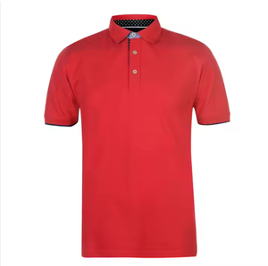 เสื้อโปโลผ้าฝ้ายผ้าไหมปักโลโก้สำหรับผู้ชาย - Product Image 1