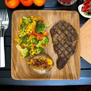 <b>Set</b> of 4 Handcrafted Acacia Hardwood Charger Plates <b>Dishes</b> for Home Use-Elegant Wood <b>Serving</b> Trays for Dinner Lunch Breakfast - Product Image 2