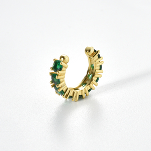 Pendientes de Plata Elegantes FUAMAY <span class=keywords><strong>Sin</strong></span> Perforaciones, Joyería de Plata, Pendientes de Oreja con Diamantes CZ Blancos, Verdes y Azules - Product Image 5