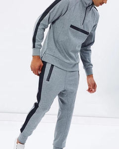 Survêtement pour homme à col zippé, poche utilitaire thermoscellée, anti-boulochage, durable, style personnalisé avec logo, prix bas - Product Image 3