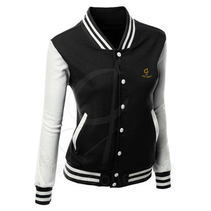 Chaqueta con hombros caídos Letterman para mujer, superventas, diseño único con colores personalizados, material de Sialkot transpirable hecho Sialkot - Product Image 4