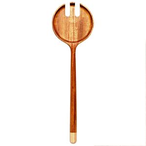 Horn with White Bone Salad Server Set Natural <b>Wooden</b> with 2 Turners Sustainable Handmade <b>Utensils</b> - Product Image 6