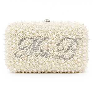 Top Selling <b>Beaded</b> Floral Pattern Bride Clutches with Custom Satin Lining <b>Magnetic</b> Closure Shoulder Strap Fashion Evening Party - Product Image 1