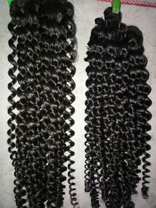Mechones de cabello de onda profunda virgen rizado indio de un solo donante, cutícula alineada, cabello Remy negro Natural, estilo de onda de agua, cabello humano - Product Image 6