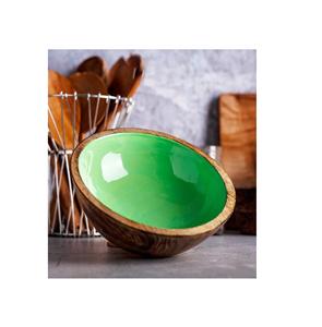 Venta caliente personalizable pulido bambú natural redondo fruta ensaladera nuevo modelo para cocina embalado en cartón para bodas - Product Image 5