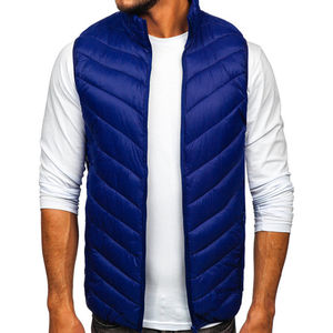 Chaleco ligero personalizado cálida burbuja empacable chaqueta sin mangas de talla grande invierno hombres pato abajo chaleco acolchado para hombres OEM - Product Image 1