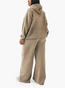 Survêtement long imprimé en molleton doux pour femmes, streetwear, hiver, chaud, confortable, décontracté - Product Image 6