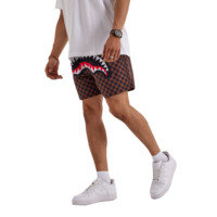 Shorts de bain personnalisés pour hommes, 100 % polyester, respirants, anti-plis, séchage rapide, taille élastique, avec logo, pour la plage et le surf