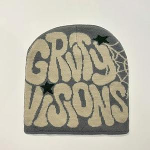 Haute qualité vente chaude en gros Y2k hiver en peluche lettre Beanie chapeau personnalisé Beanie avec logo fourrure chaud femmes dame tricoté chapeau - Product Image 5