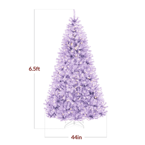 2025 New Style Pre-Lit Lavender <strong>Purple</strong> <strong>Christmas</strong> Tree, 6FT Artificial Full Holiday <strong>Decoration</strong> W/ Warm White Lights - Product Image 2