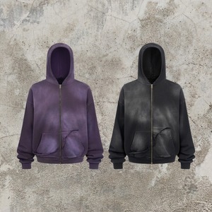 Sudadera con Capucha para Hombre, Estilo Urbano, Lavado Ácido, con Estampado Digital, 100% Algodón Felpa, Ecológica y de Secado Rápido - Product Image 2