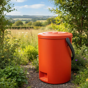 Eureka Sunset - Cubo de Basura de 25 L con Tapa, de Plástico y Metal, para Exteriores, Oficina y Almacenamiento - Product Image 3