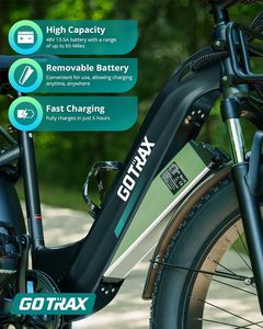 จักรยานไฟฟ้าพับได้20 "พร้อม40ไมล์ (Pedal-assist1) โดยแบตเตอรี่48V 20Mph พลังงานสูงสุด500W จักรยานไฟฟ้าสำหรับผู้ใหญ่ - Product Image 3