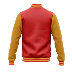 แจ็กเก็ตฤดูหนาวเลตเตอร์แมนแบบสั่งทำดีไซน์ล่าสุดพร้อมคอตั้งและโลโก้ด้านหน้าระบายอากาศได้ - Product Image 2