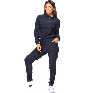 ชุดสเวตเตอร์สำหรับผู้หญิงชุดวิ่งออกกำลังกายกลางแจ้งรัดรูปทรงหลวมมีคอปกสำหรับฤดูหนาว - Product Image 3