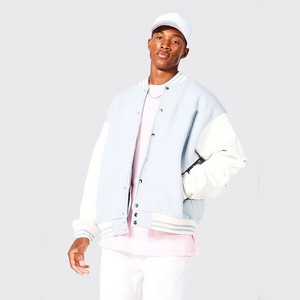 Custom Thin Stand Collar Winter Baseball <b>Bomber</b> <b>Varsity</b> <b>Jacket</b> for <b>Men</b> with Reversible Design and Quick Dry Feature - Product Image 2